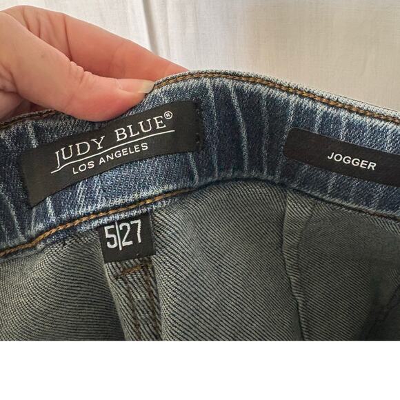 Judy Blue Women’s High Waist Drawstring Jogger Jeans Size 5/27 Measures 30x30.5 - Picture 6 of 7